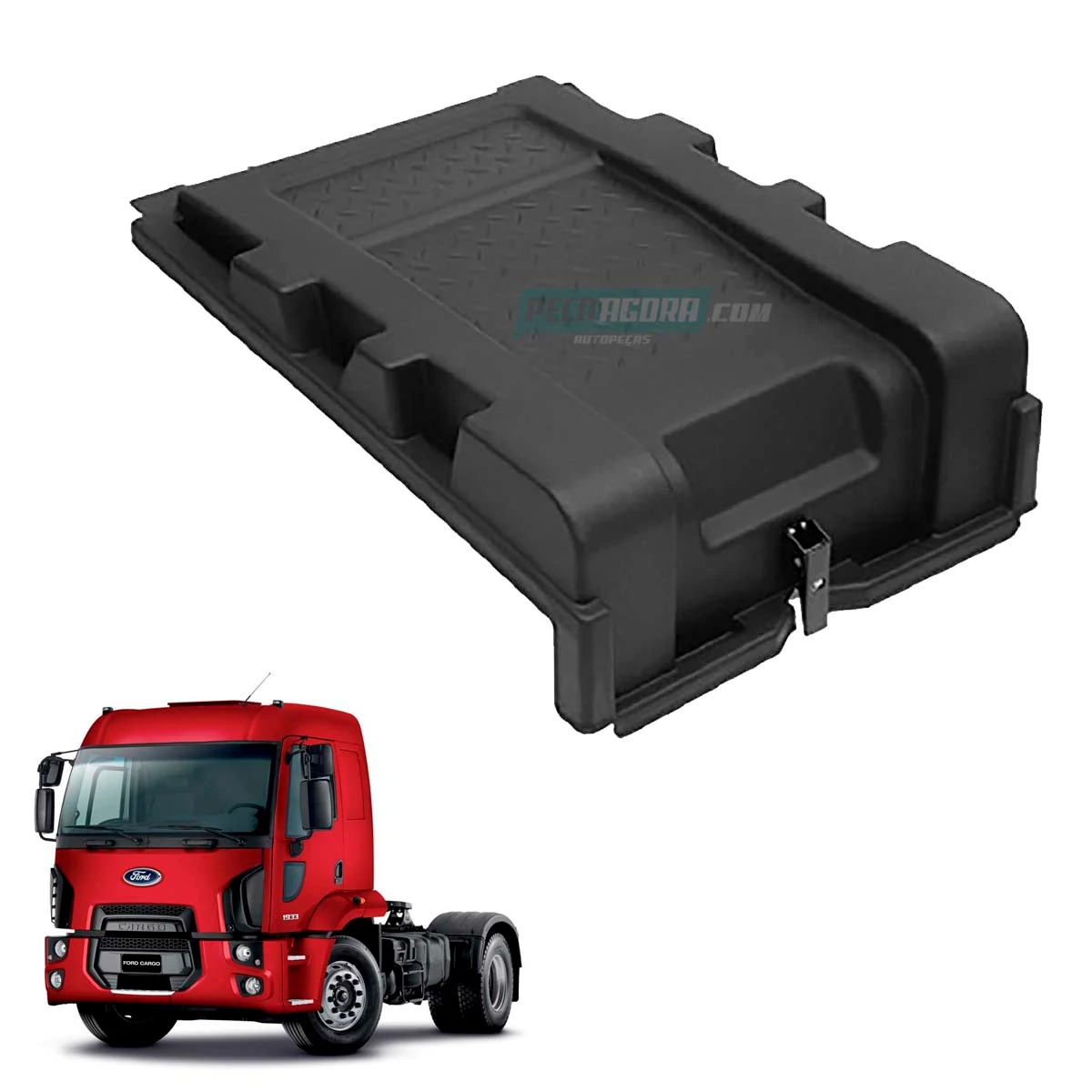 TAMPA CAIXA BATERIA PLASTICO FORD NOVO CARGO 1317 4X2 1319 4X2 1517 4X2 1519 4X2