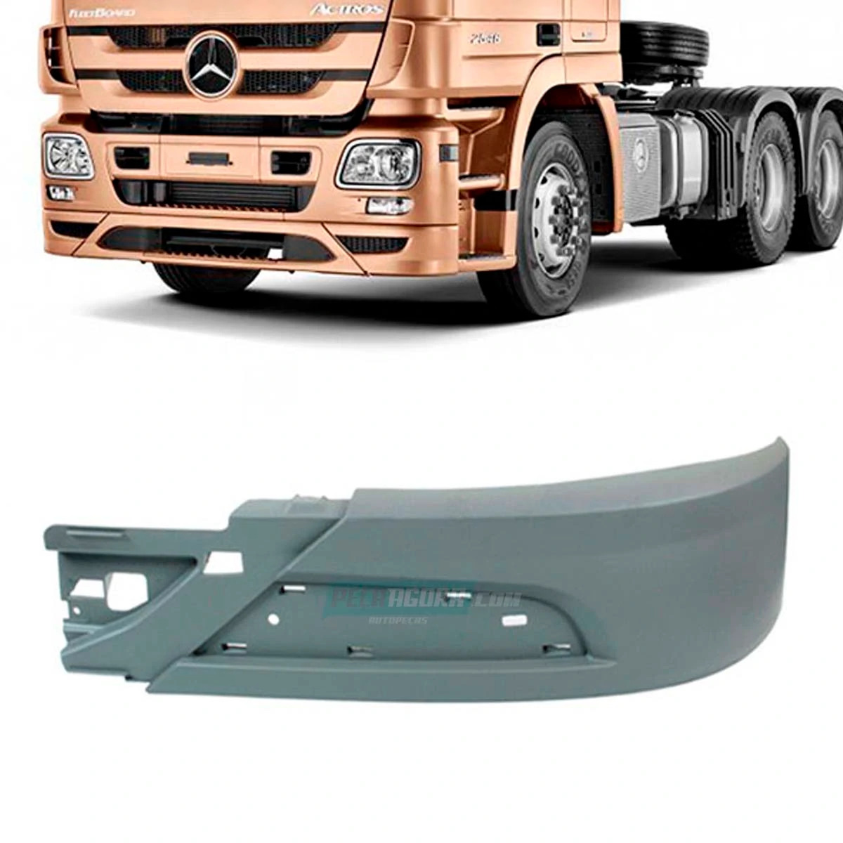 CAPA PONTEIRA PARACHOQUE DIR MB ACTROS TETO BAIXO MERCEDES BENZ (9438851725.)