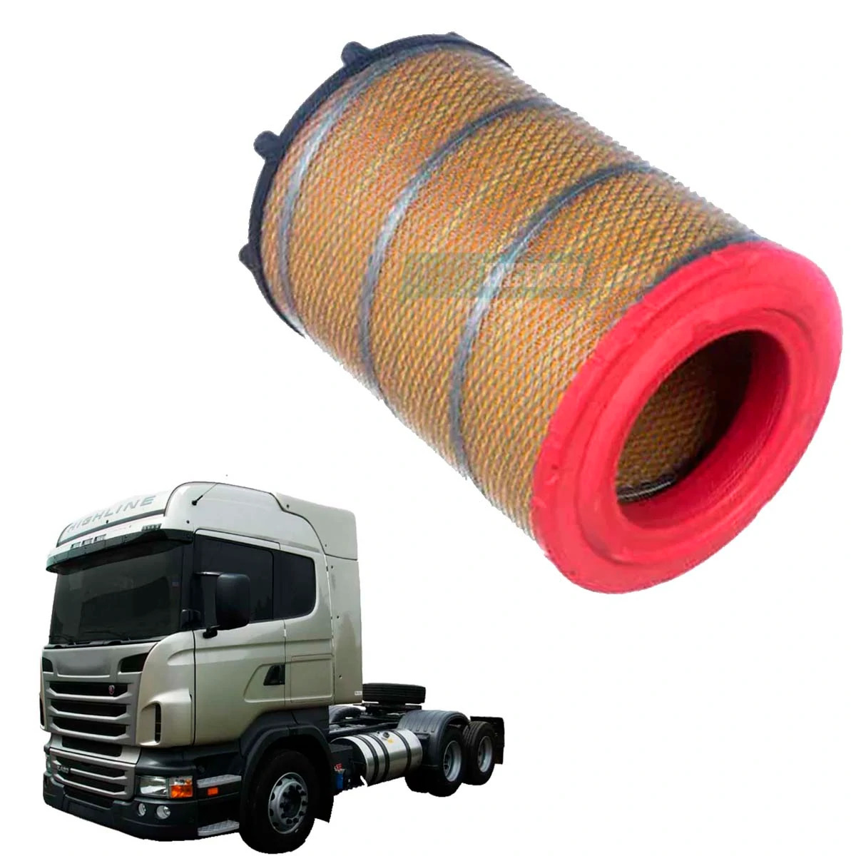 ELEMENTO FILTRO DE AR PARA SCANIA SERIE 5 EURO 5 MANN (1869993,)