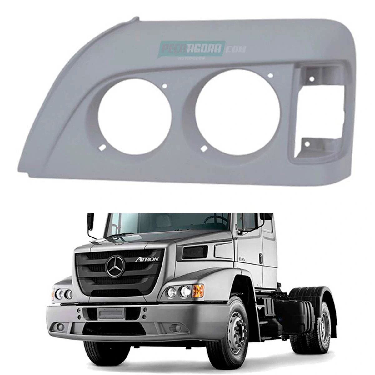 MOLDURA FAROL ESQ MB ATRON 2324 1635 MERCEDES BENZ (083722)