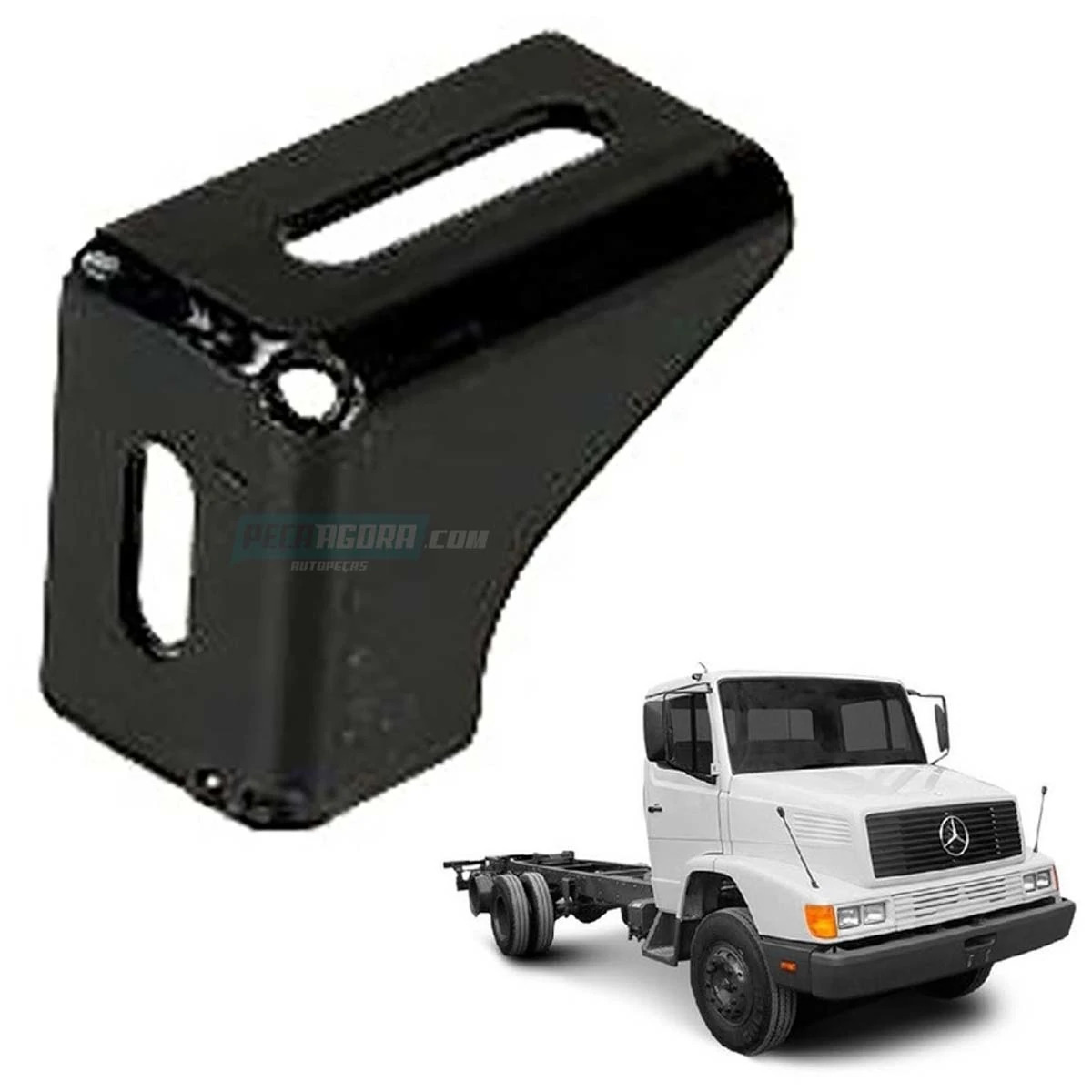 SUPORTE CENTRAL PARACHOQUE MERCEDES BENZ 1218/1418/1618 BICUDO ESQUERDO AMALCABU