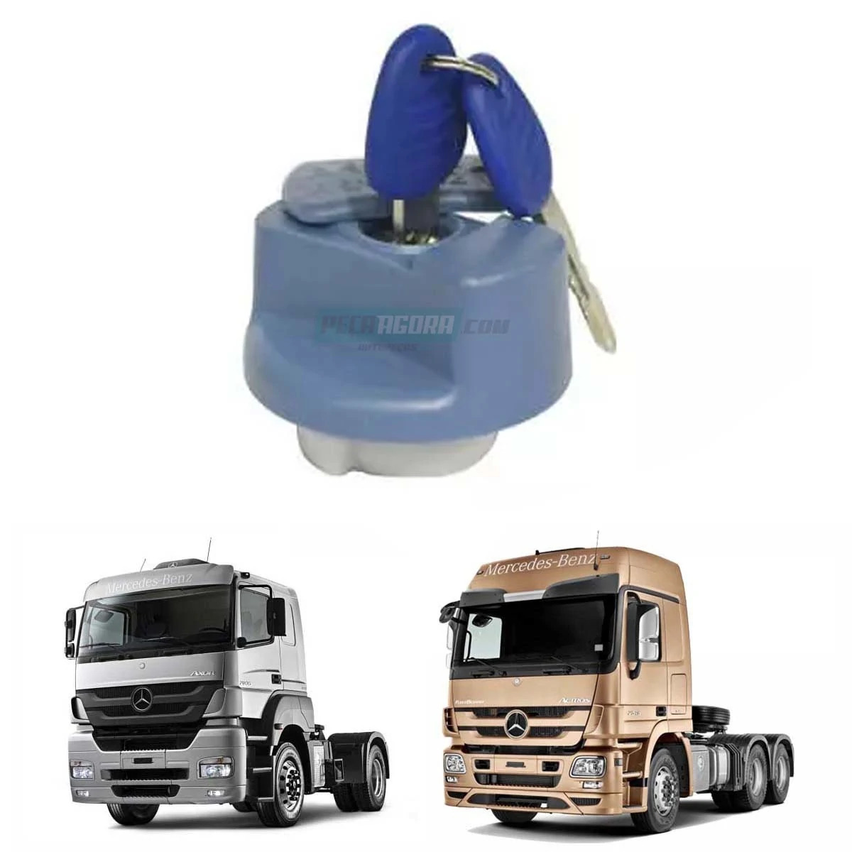 TAMPA TANQUE ARLA MB ATEGO ACCELO AXOR ATRON COM CHAVE EBM (9584700130/958471013