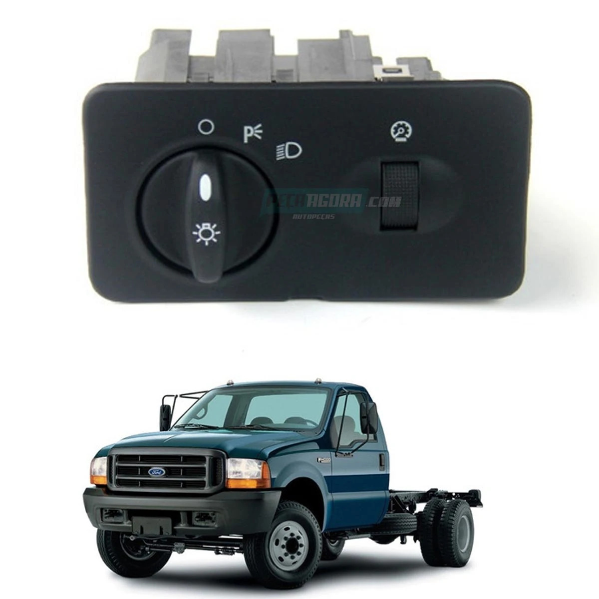 INTERRUPTOR LUZES PAINEL INSTRUMENTOS FORD F350 F4000 2005 EM DIANTE F12000 F140