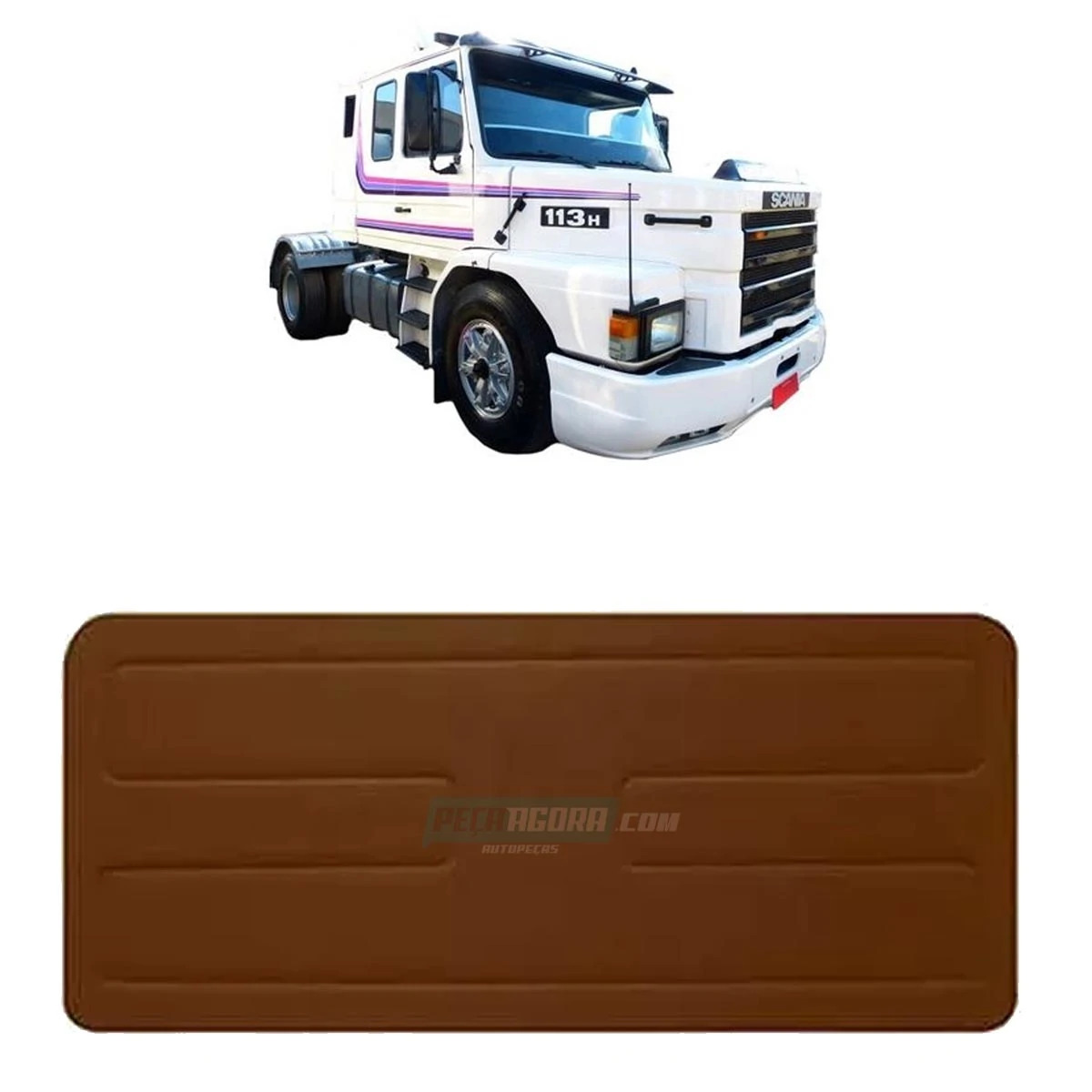 PAR FORRO PORTA PARA SCANIA 113 COURVIM MARROM (146062)