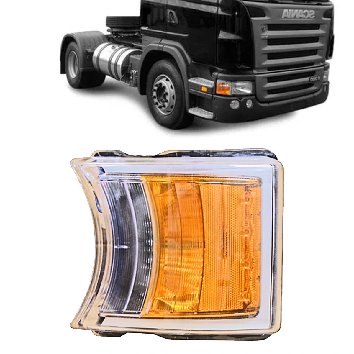 LANTERNA SETA PISCA DIANTEIRO PARA SCANIA SERIE 5 2012... COM LED P250 P310 P360