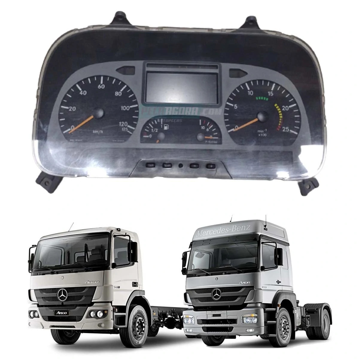 PAINEL INSTRUMENTO 24V RECONDICIONADO LINHA MB ATEGO AXOR NAO ACOMPANHA TACOGRAF