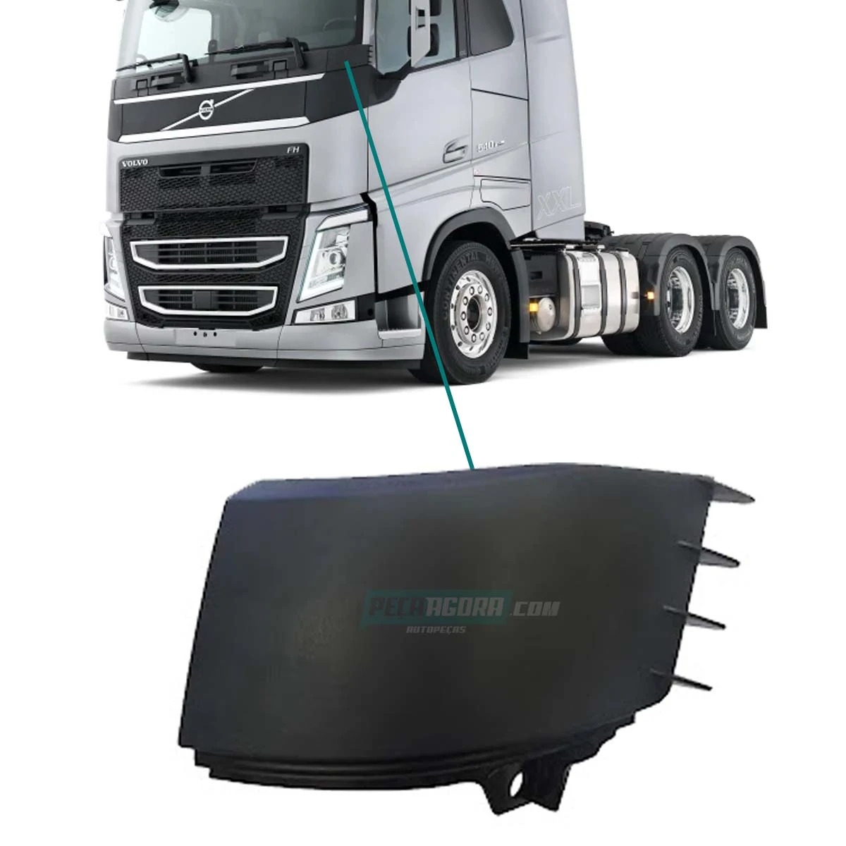 ACABAMENTO LATERAL ESQ VOLVO FH4 TODOS 2015 EM DIANTE (82835554-82835593)