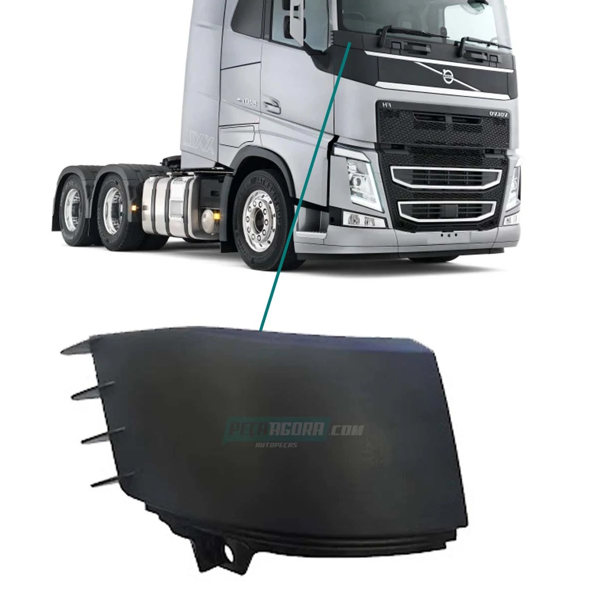 ACABAMENTO LATERAL DIR VOLVO FH4 TODOS 2015 EM DIANTE (82835601.)