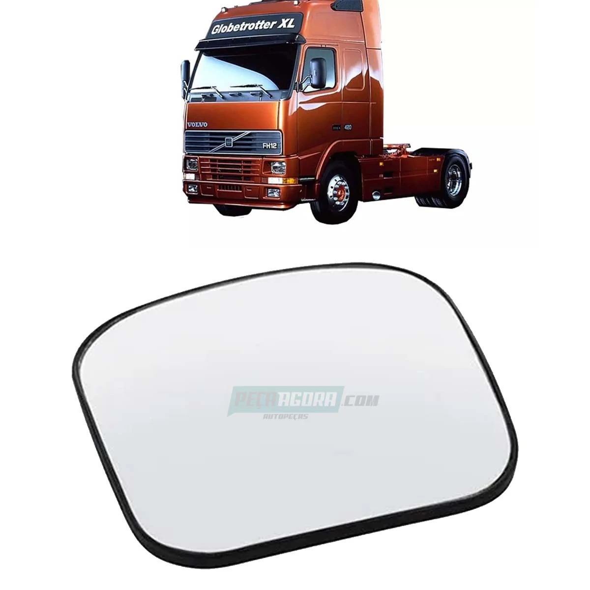 VIDRO ESPELHO AUXILIAR COM DESEMBACADOR VOLVO FH 12 ATE 2002 (2085468)