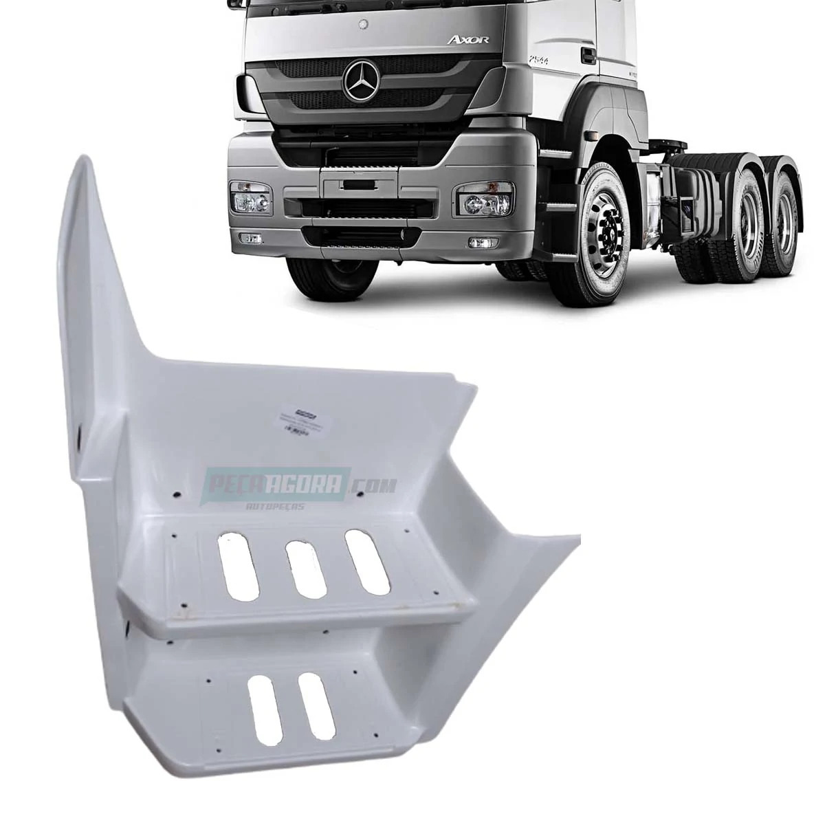 ESTRIBO INFERIOR 2 DEGRAUS ESQ MB AXOR 2544 2014 SEM PORTINHOLA (9586602701,)