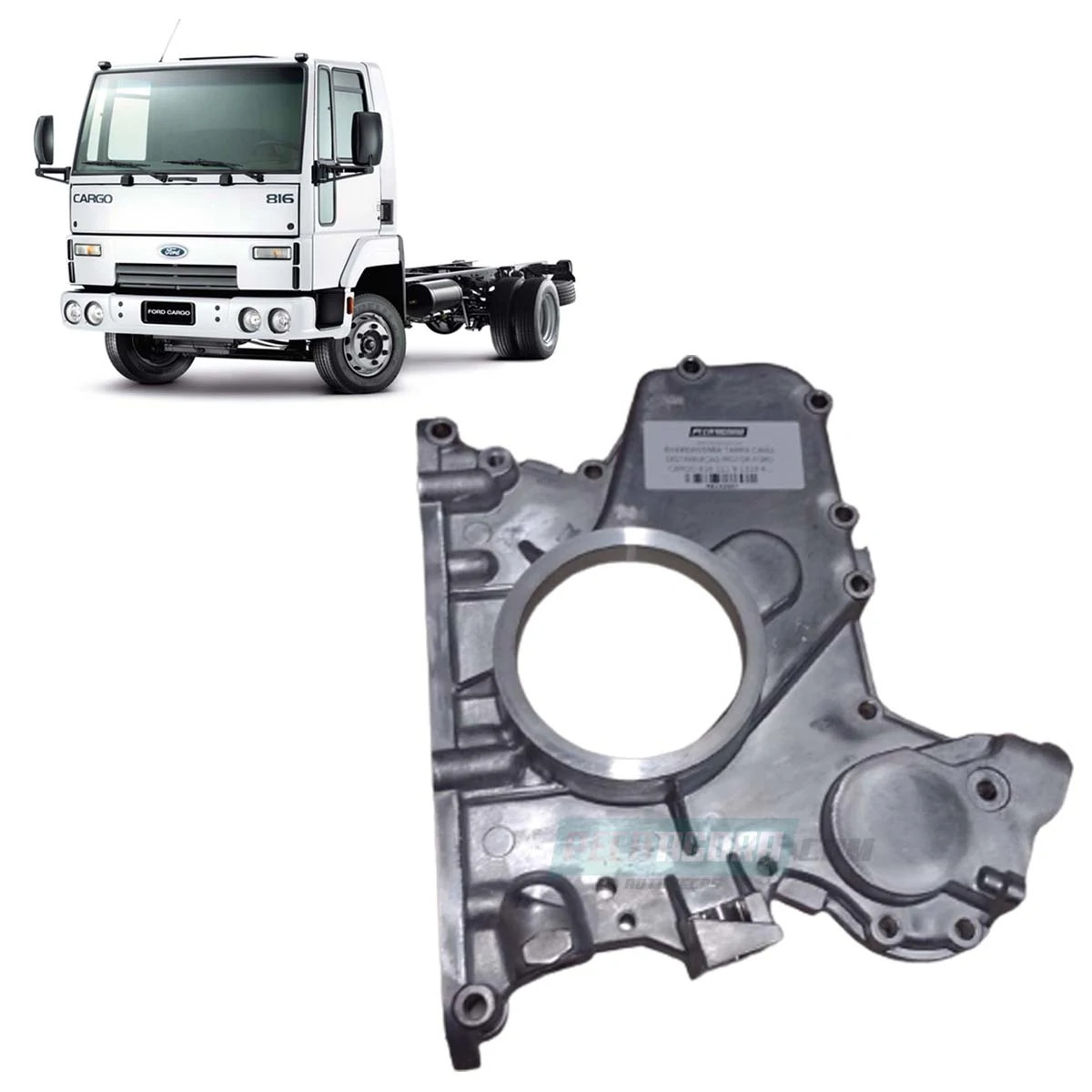 TAMPA CAIXA DISTRIBUICAO MOTOR FORD CARGO 816 1119 1319 42X 1519 4X2 1719 4X2 17