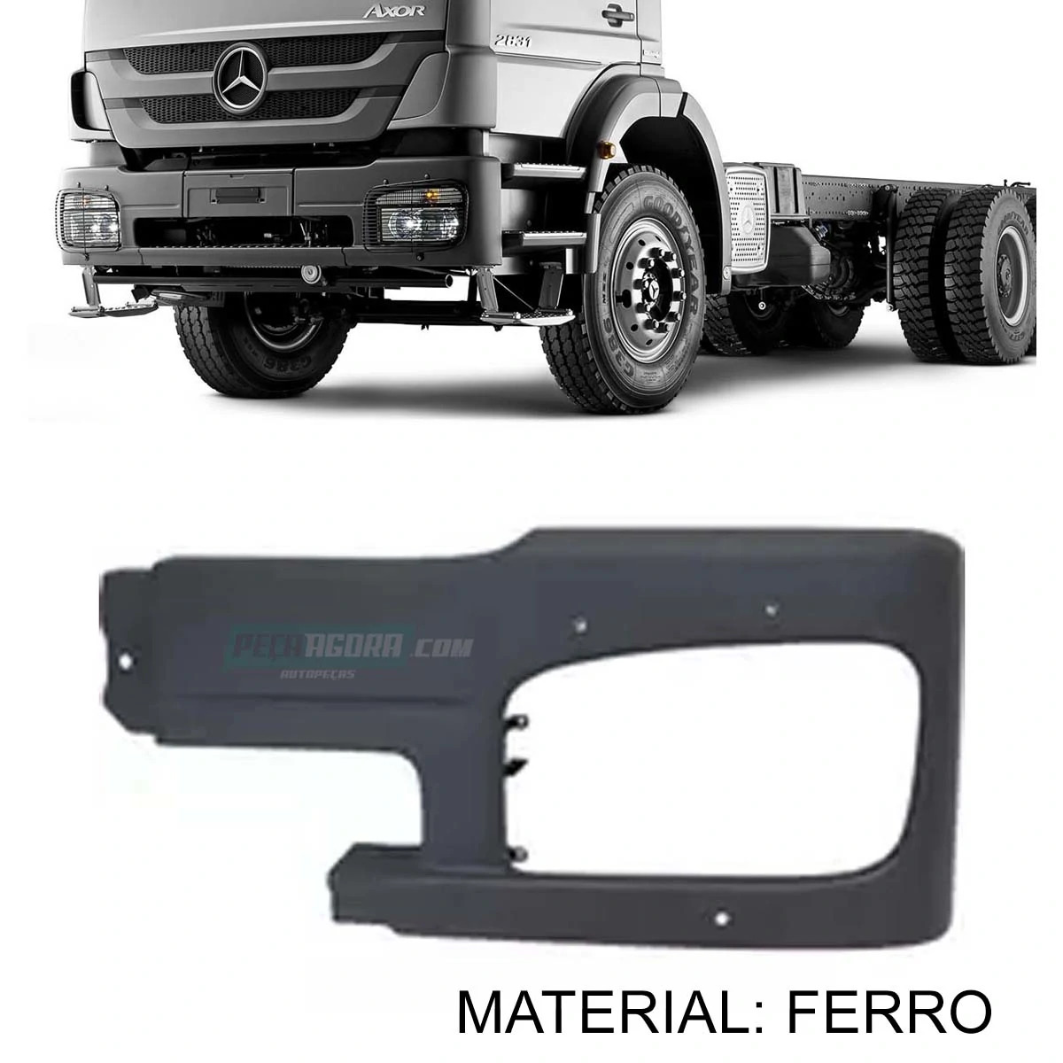 PONTEIRA ESQUERDA MB AXOR 1933 2831 FERRO PADRAO ORIGINAL (9408805270-FERRO)