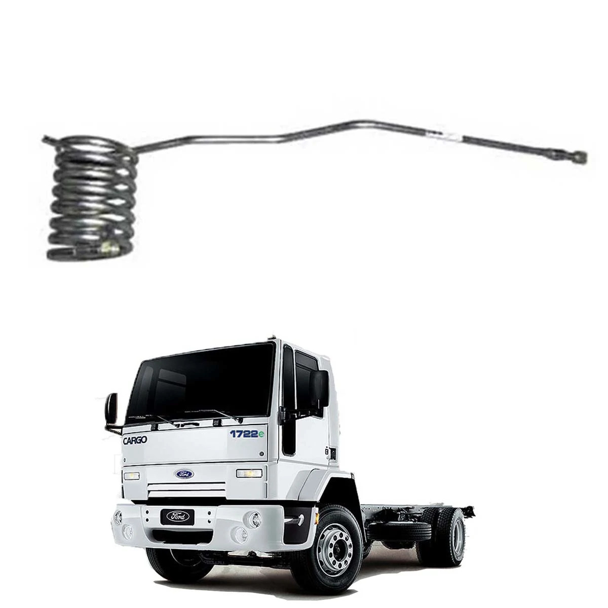 TUBO ESPIRAL RESERVATORIO AR FORD CARGO MEDIO PESADO ELETRONICO ANO 05 A 11 (6C4