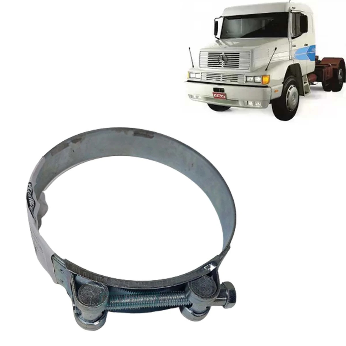 ABRACADEIRA MANGUEIRA INTERCOOLER MB O500 L1935 L1938 L1941 L1945 L2635 112X124M