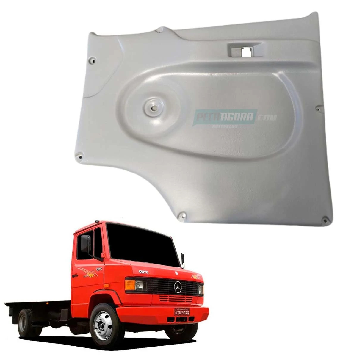 FORRO PORTA DIR PLASTICO MB 710 PUS 712 912 914 1114 BICUDO 2003... CINZA (68872