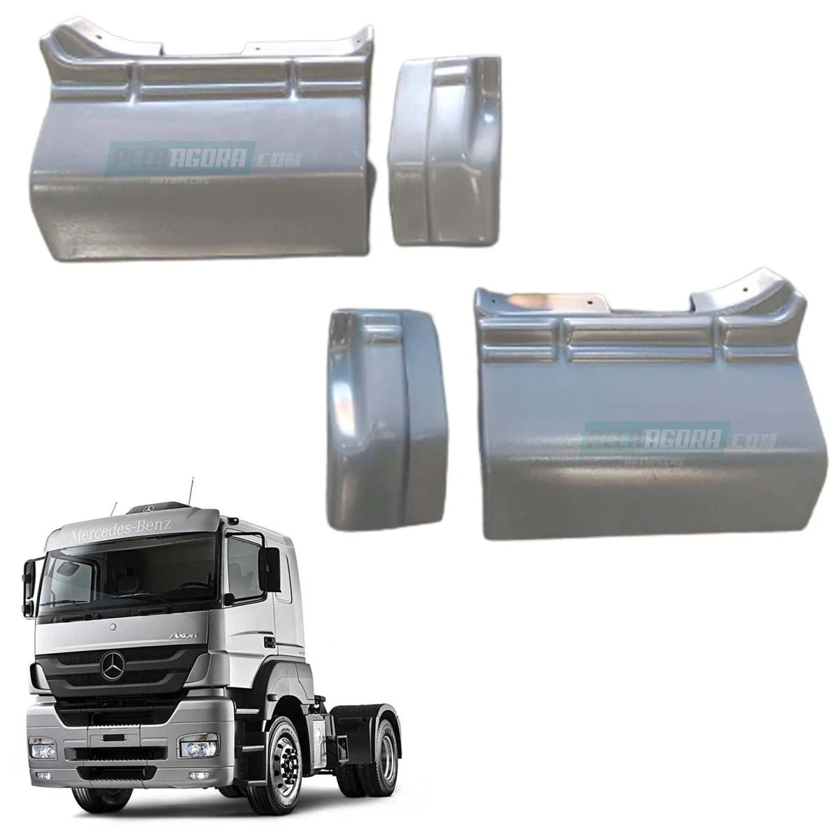 PAR TAPA ESTRIBO PEGA CHINELO MB AXOR 2035 2040 2540 2544 PLASTICO ABS (M30030-R