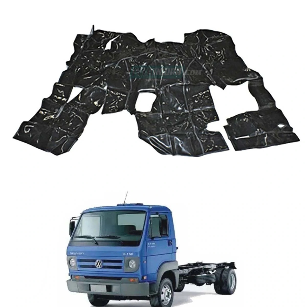 TAPETE VINIL VW DELIVERY 5140 5150 8150 2006 A 2011 COM CAPO PRETO (PUES348P)