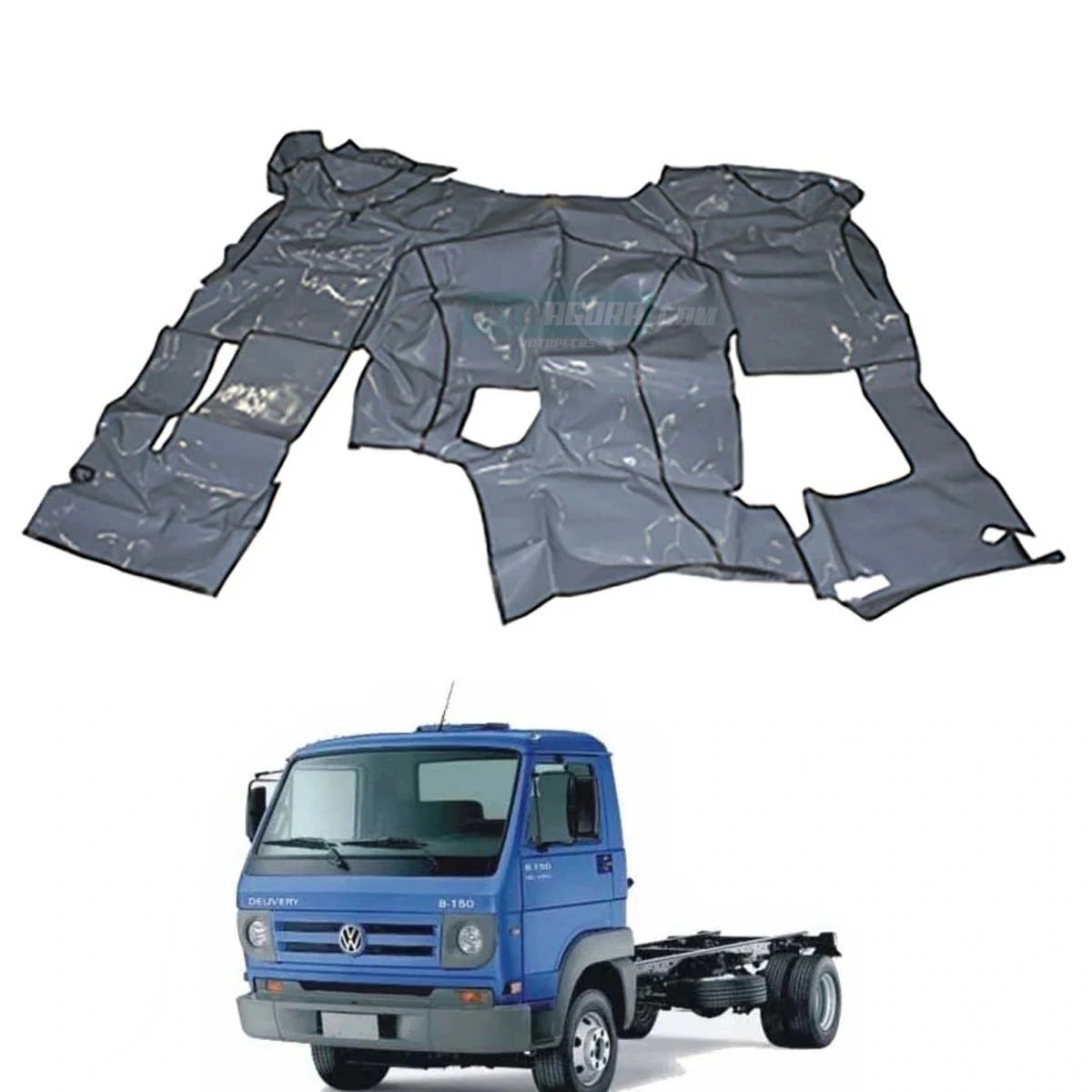 TAPETE VERNIZ VW DELIVERY 2006 A 2011 COM CAPO CINZA (PUES348C,)