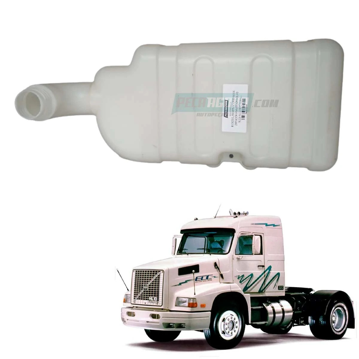 RESERVATORIO AGUA LIMPADOR PARABRISA VOLVO NL10 NL12 EDC SEM TAMPA SEM BOMBA (81