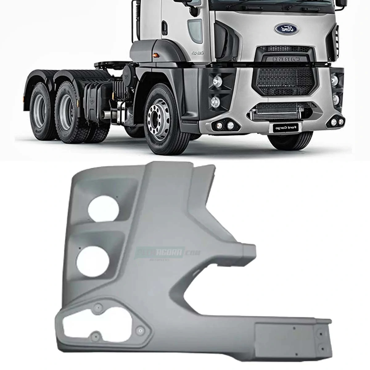 PONTEIRA PARACHOQUE DIR FORD NOVO CARGO 2042 2842 EXTRA PESADO FIBRA (DC4617750D