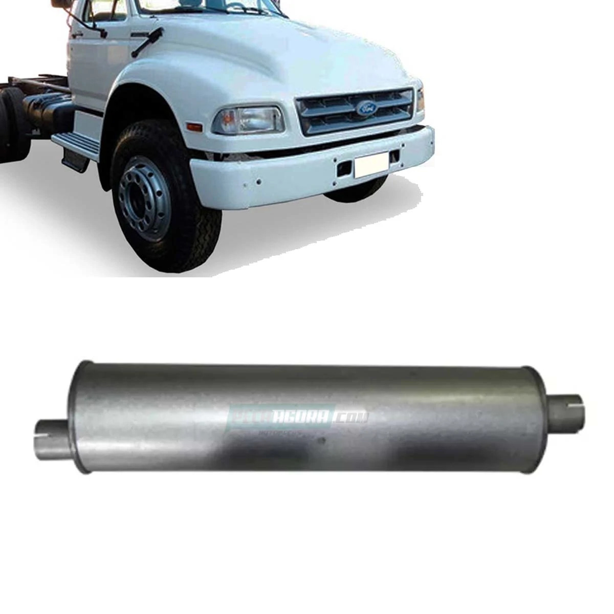 SILENCIOSO ESCAPAMENTO FORD F12000 F14000 92/95 MWM 229/6 (T75253121)