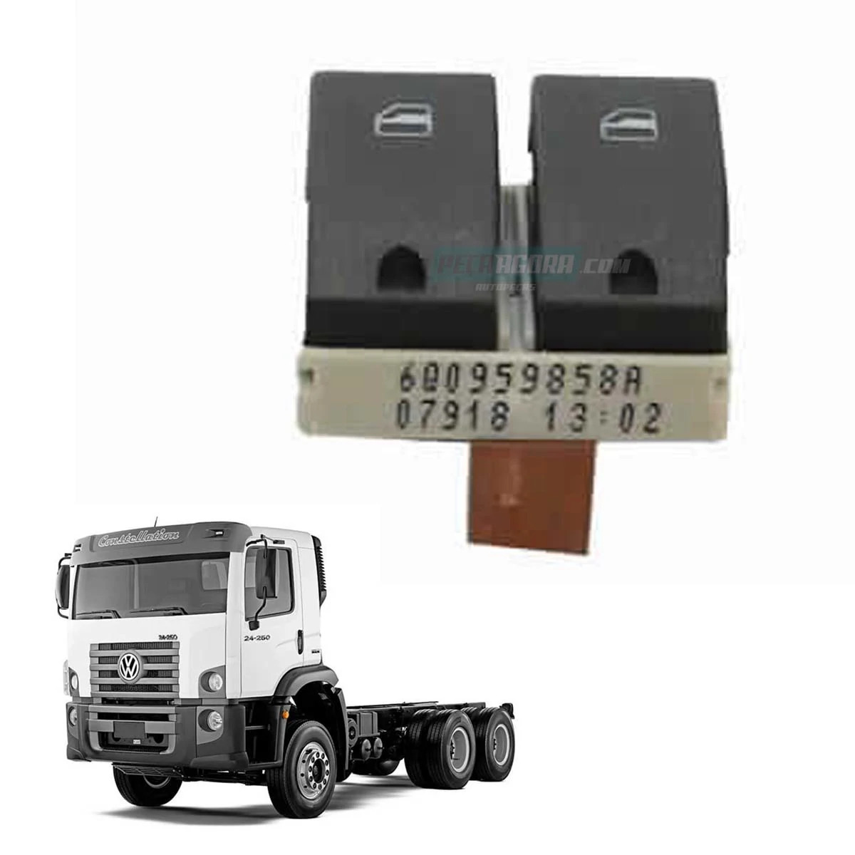 INTERRUPTOR ACIONAMENTO ELETRICO VIDROS VW CONSTELLATION 17250E 24250E 13180 131