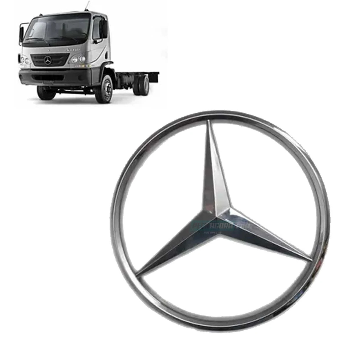 ESTRELA GRADE CROMADA MB ACELLO 915 1016 ONIBUS URBANO 200MM COM PARAFUSO  (3258