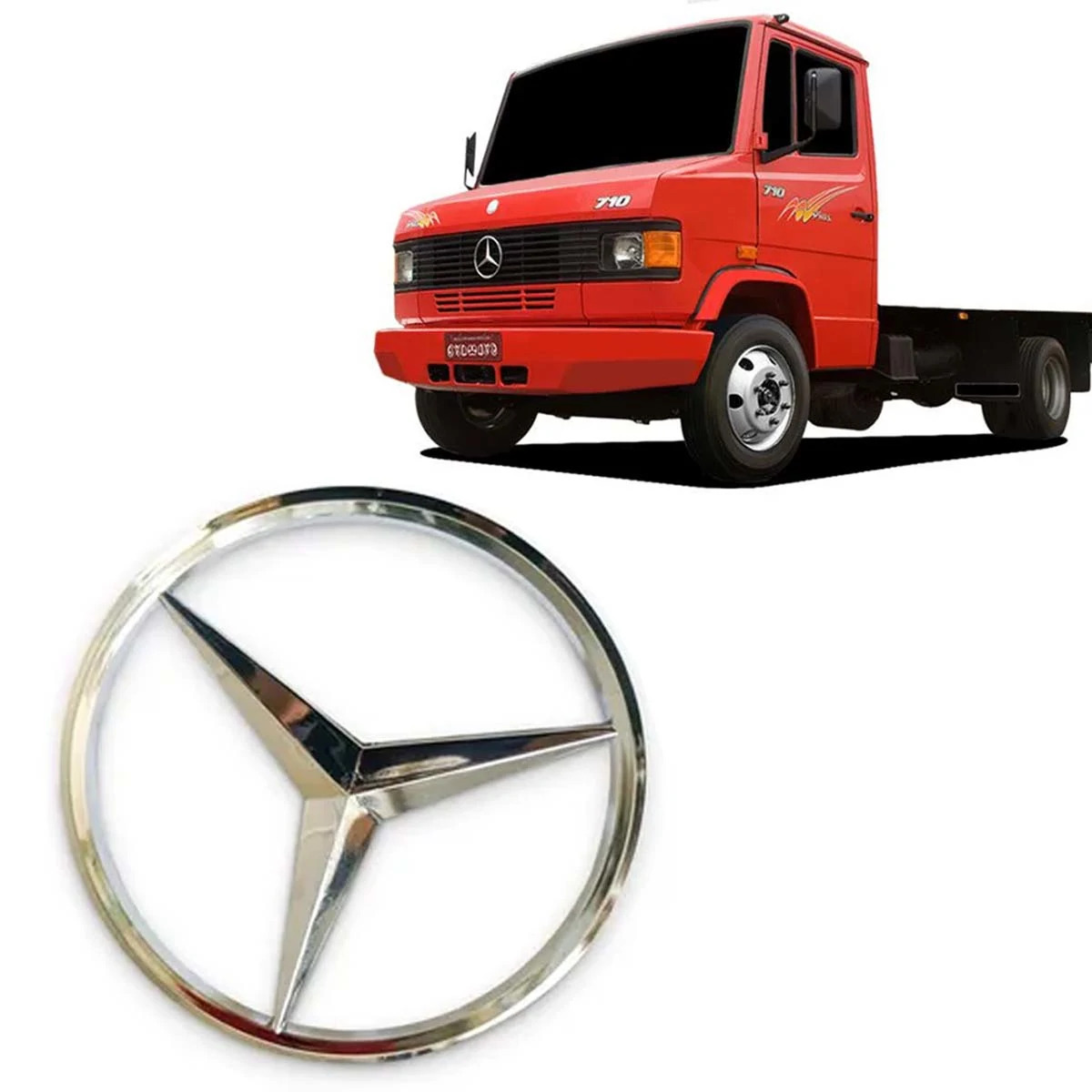 ESTRELA GRADE CROMADA MB 608 L 709 710 912 914 BICUDINHO ONIBUS RODOVIARIO - 200