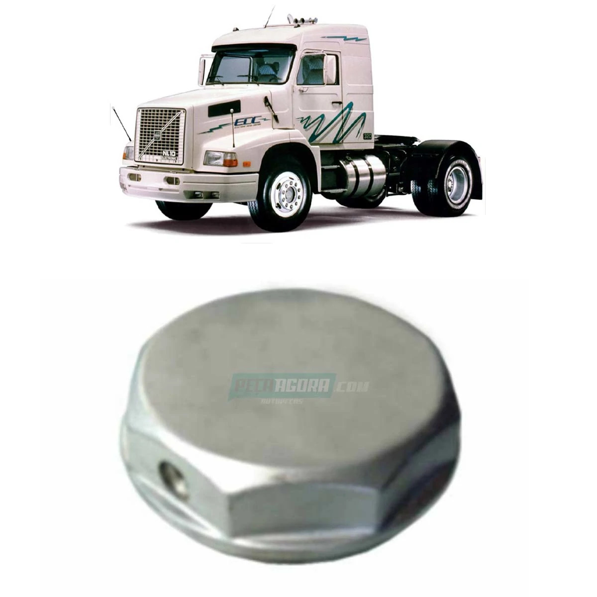 CALOTA RODA CUBO OLEO COM FURO VOLVO N10 NL10 N12 NL12 (1606123)