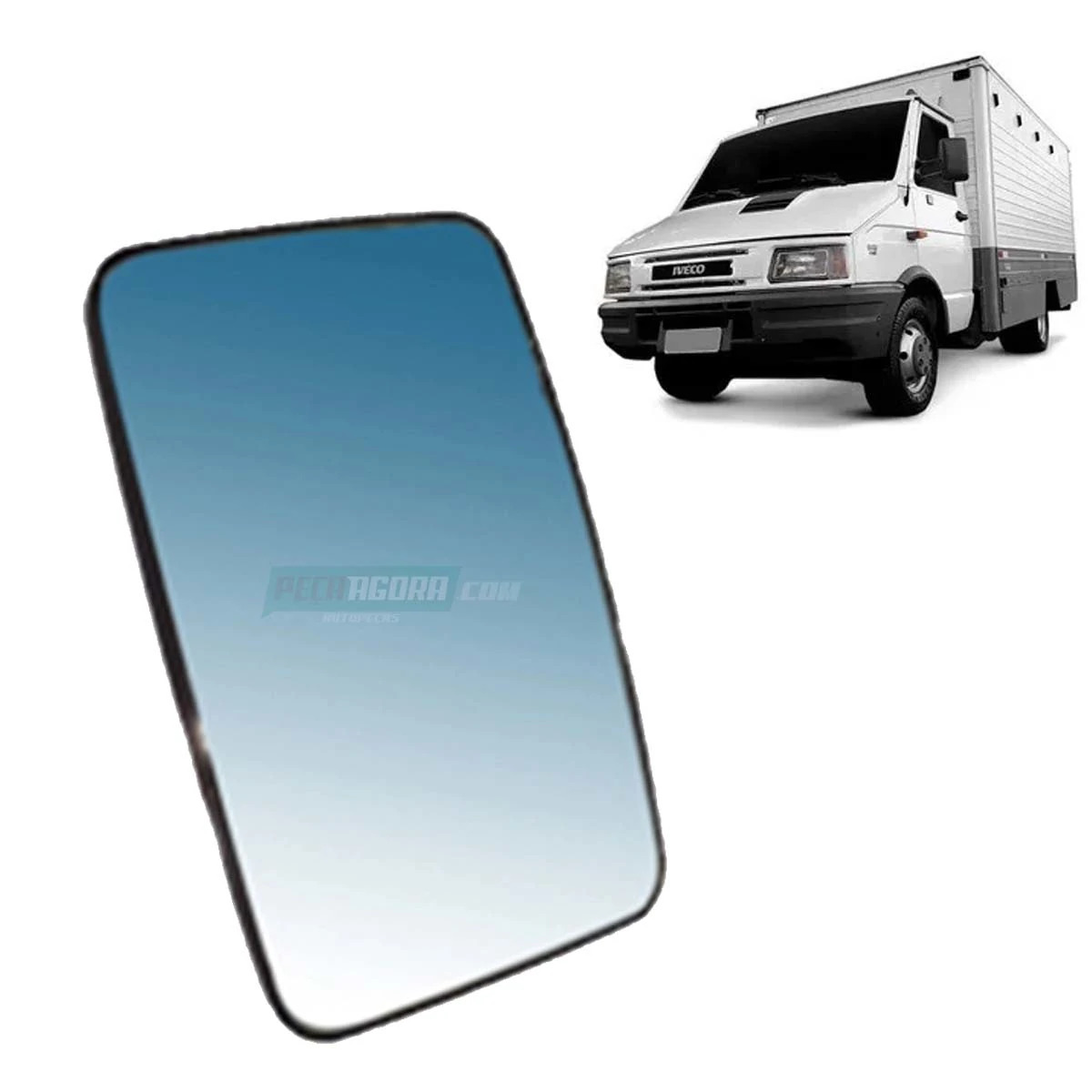 VIDRO ESPELHO RETROVISOR MANUAL PARA IVECO LINHA DAILY 1998 A 2006 3510 4912 591