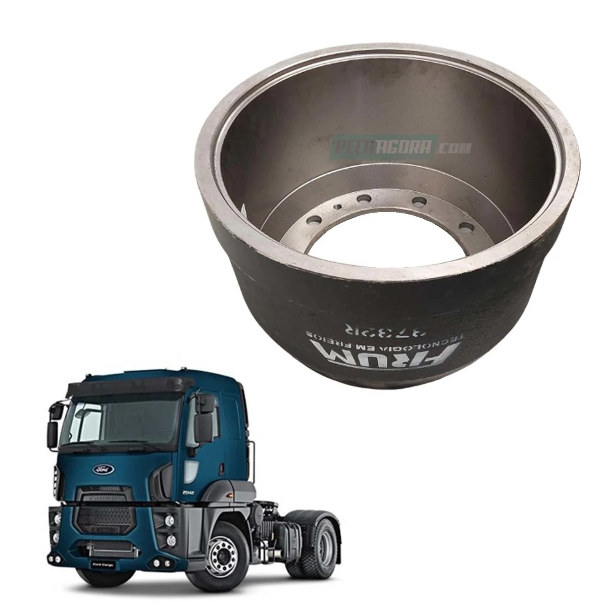 TAMBOR FREIO TRASEIRO RODA TRACAO FORD CARGO EXTRA PESADO 2042 4X2 2842 6X2 2013