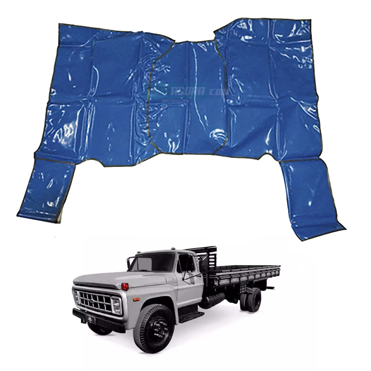 TAPETE VINIL AZUL FORD F600 F11000 F13000 F22000 AVARENTAO 72 A 92 (ML0278A-PUES