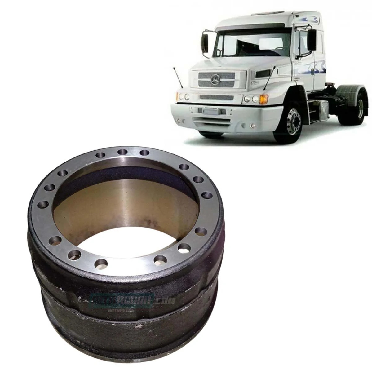 TAMBOR FREIO TRASEIRO MB 1630 1933 1634 1614 1621 1625 1637 1718 1938 2418 OF131