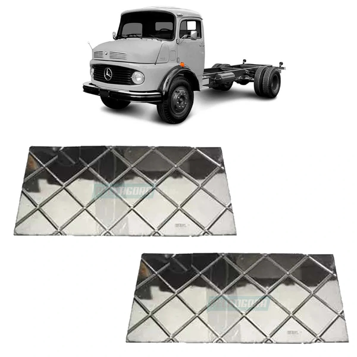 PAR POLAINA INOX ROTAMIL MB 1113 PARALAMA MERCEDES BENZ (180008)