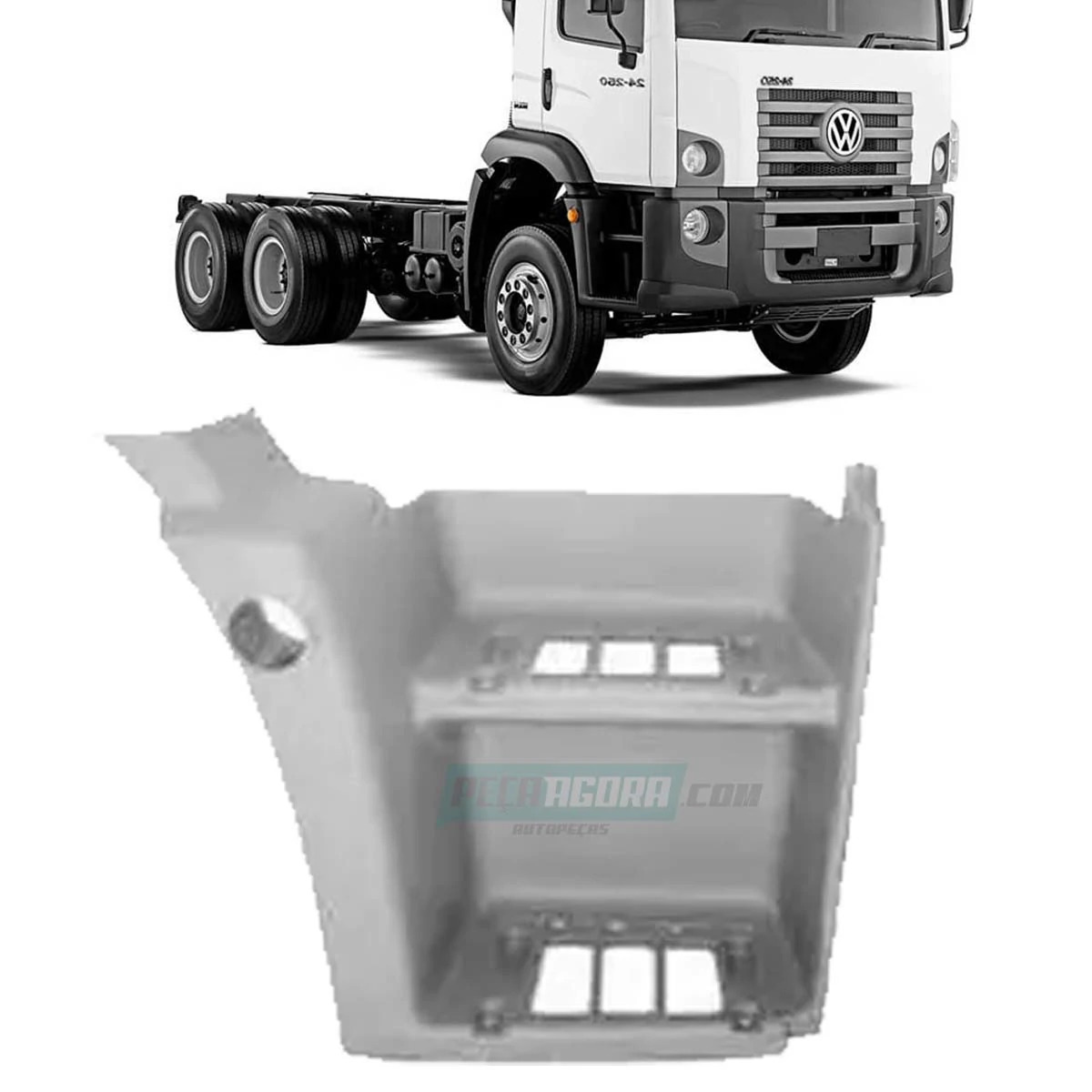 ESTRIBO FIBRA DIR VW CONSTELLATION 24250 2 DEGRAUS DIREITO ABS (458889])