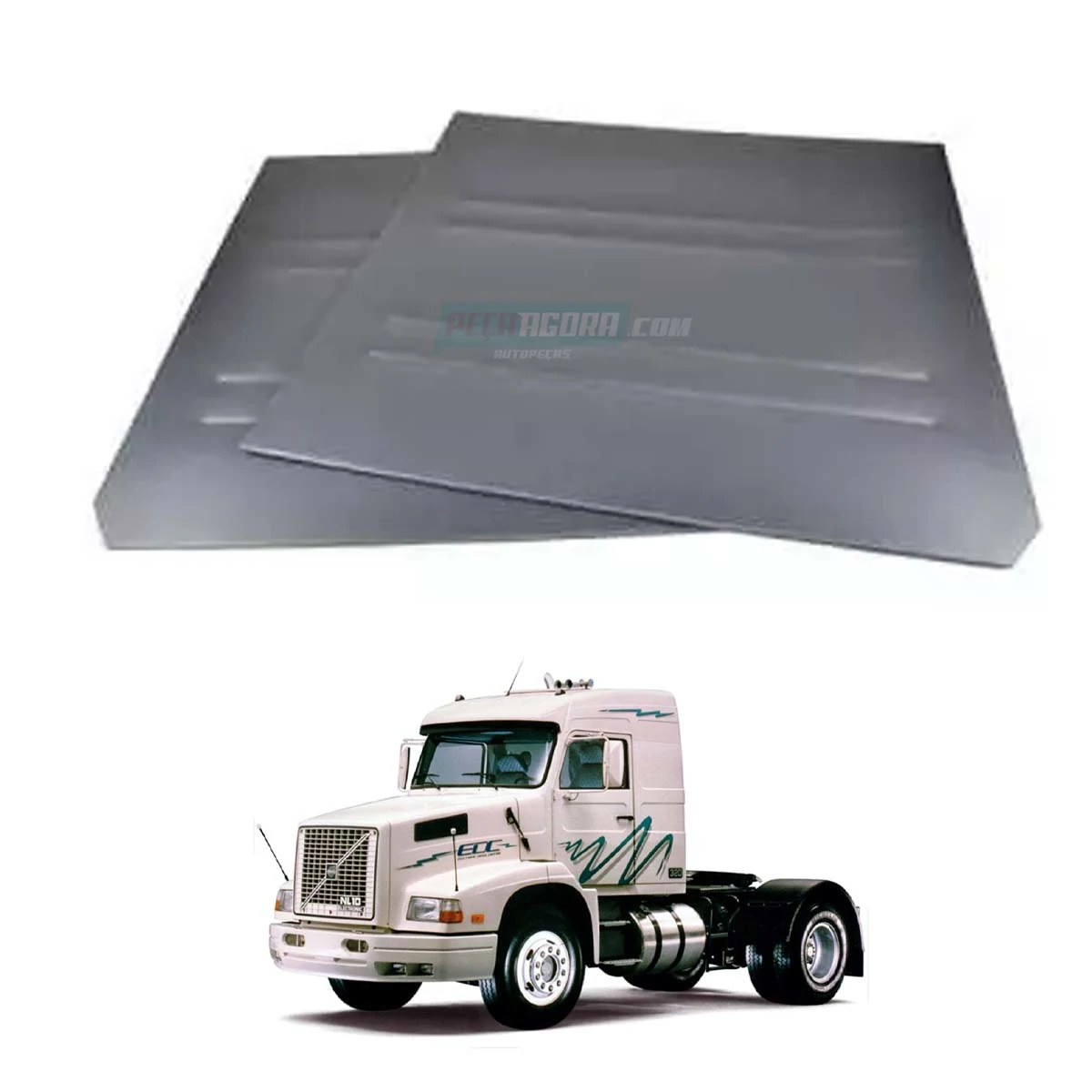 PAR FORRO PORTA VOLVO NL PORTA PEQUENA COURVIM CINZA (8124581-8124580)