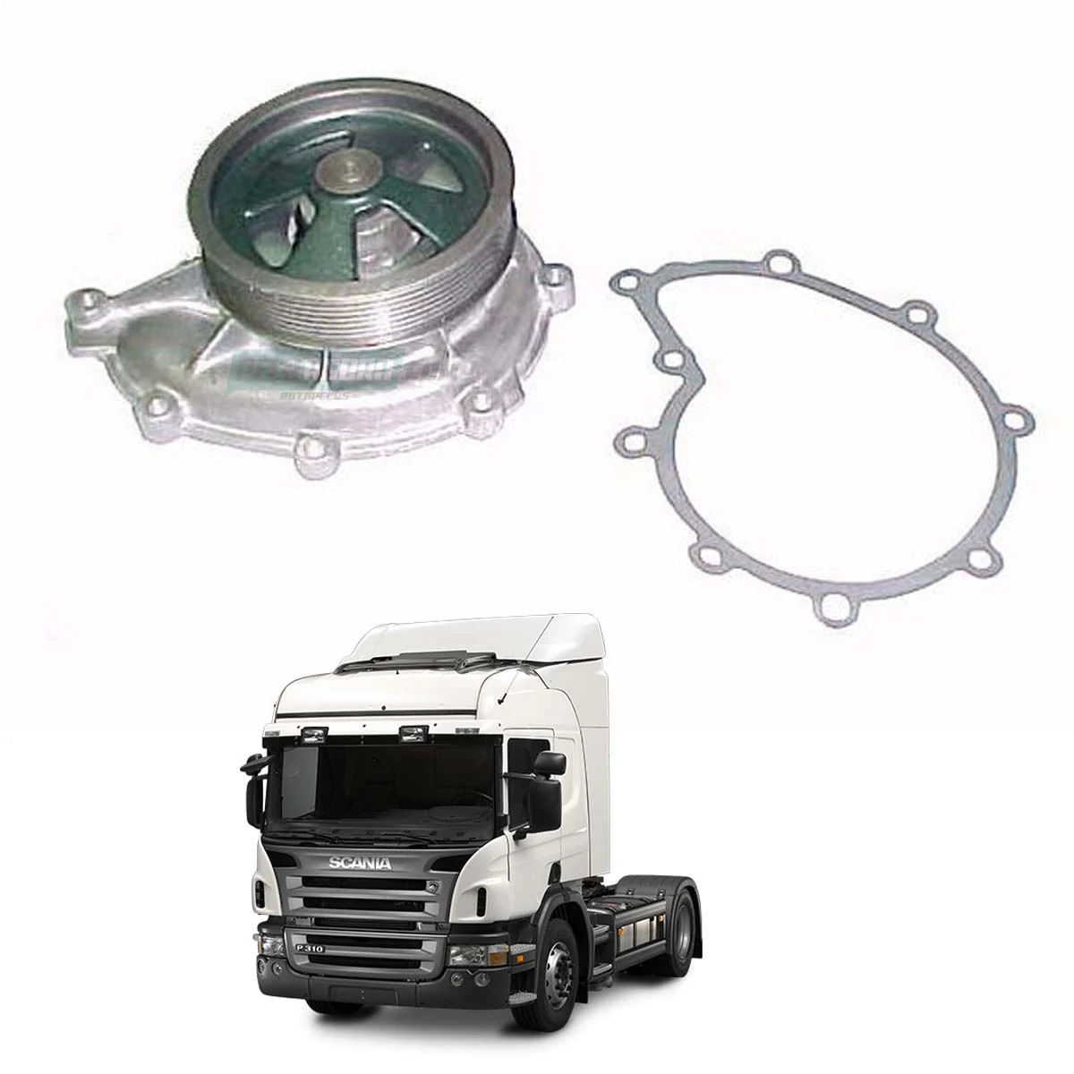 BOMBA DAGUA COMPLETA PARA SCANIA 114 124 SERIE 4 SERIE 5 (1353072-1508533-BZ0004