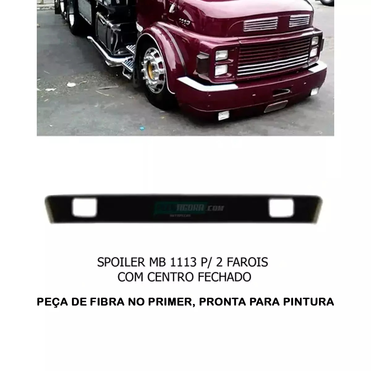 SPOILER 2 FAROIS CENTRO FECHADO FIBRA MB 1113 1313 1513 2013 2213 (AS2139PT)