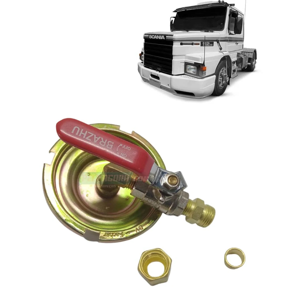 TAMPA INFERIOR TANQUE PARA SCANIA R143 T113 R112 T112 R113 (1377258)