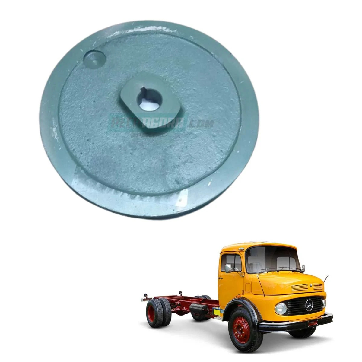 POLIA BOMBA DIRECAO HIDRAULICA RETA 1 CANALETA MB OM352 1113 1316 1513 1514 1516