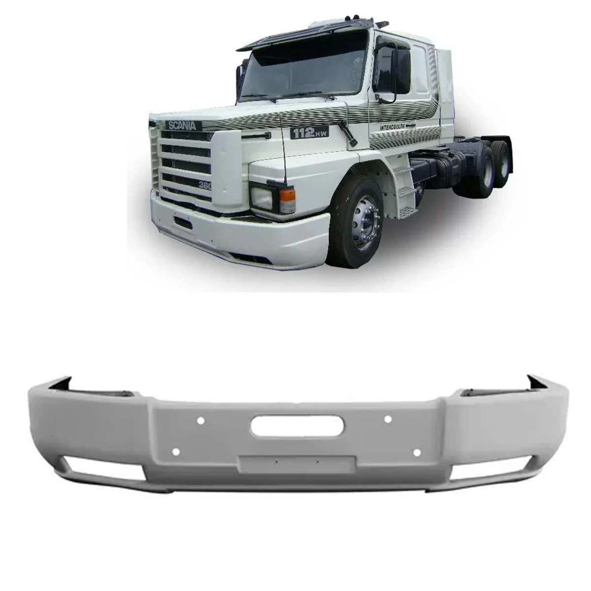 PARACHOQUE PARA SCANIA T 112 BICUDO PONTA LONGA COM ABERTURA PARA FAROL AUXILIAR