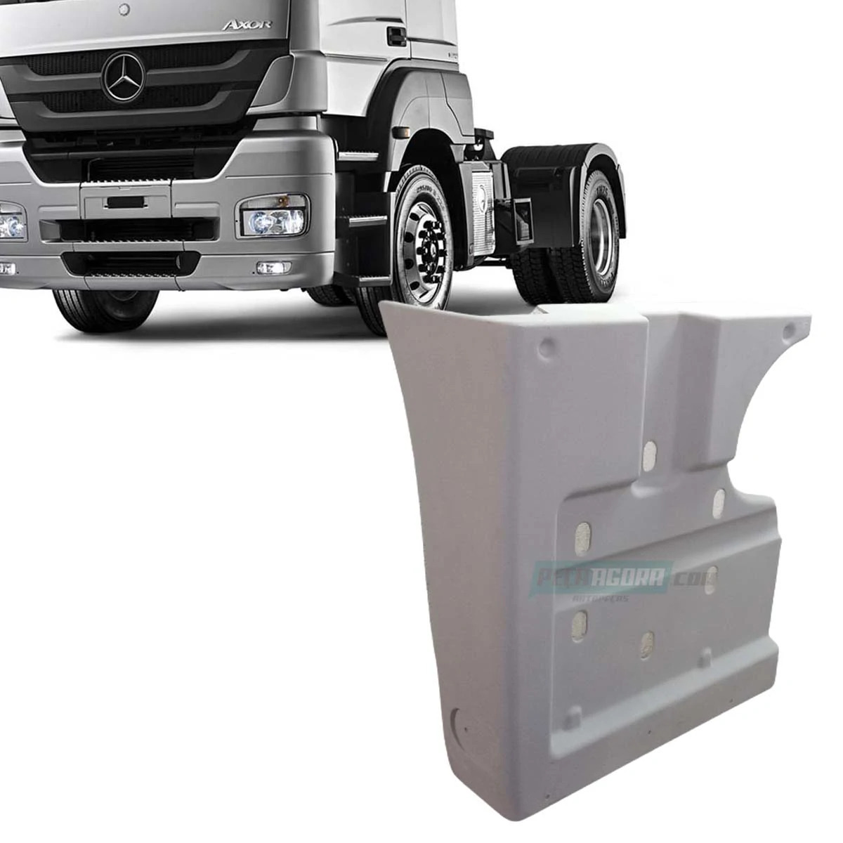 PARALAMA TRASEIRO ESQUERDO CABINE MB AXOR 2035 2040 2544 2644 - FIBRA INJETADA (