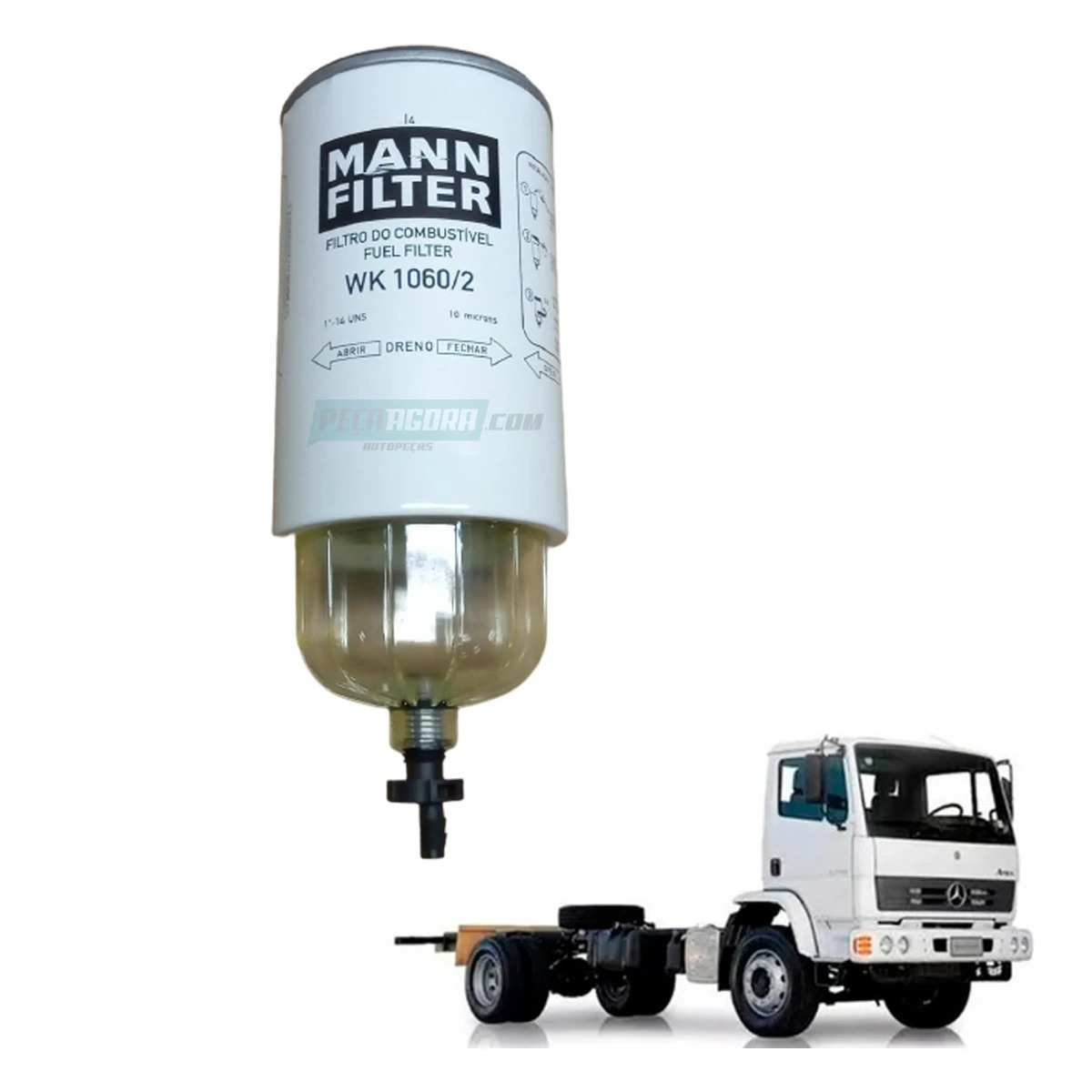 FILTRO SEPARADOR DE AGUA MB 912C 914C 915C ONIBUS COM MOTOR BR400 (WK1060/2)