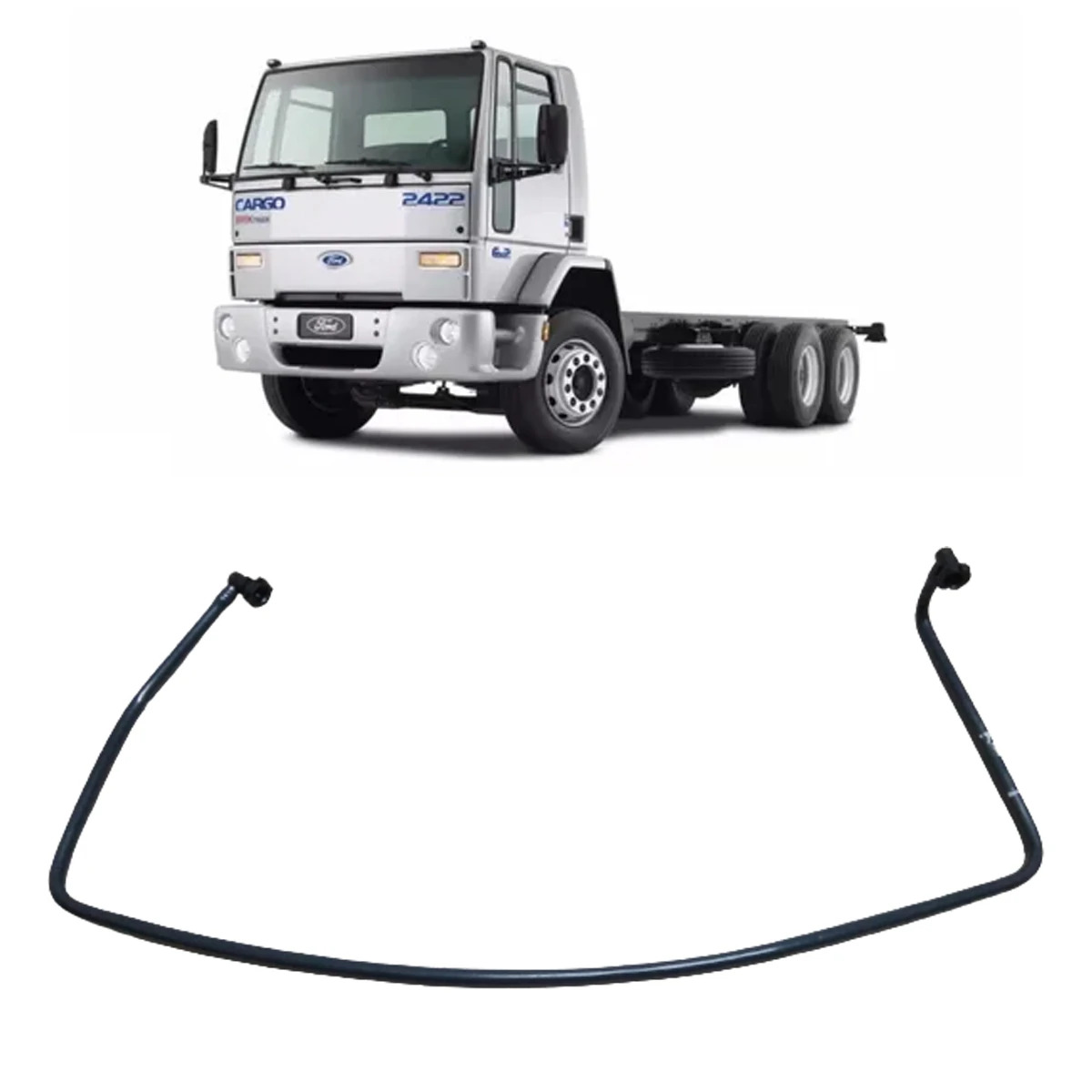 TUBO COMBUSTIVEL TANQUE AO FILTRO FORD CARGO 1722E 2422E 2428E 2622E 2628E 2006 