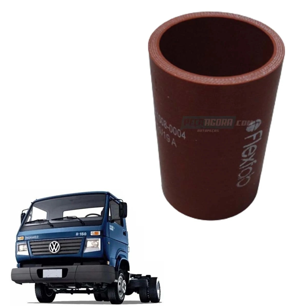 MANGUEIRA INTERCOOLER 50x90MM VW WORKER 8150E 9150E MICROONIBUS 8-150EOD 9-150EO