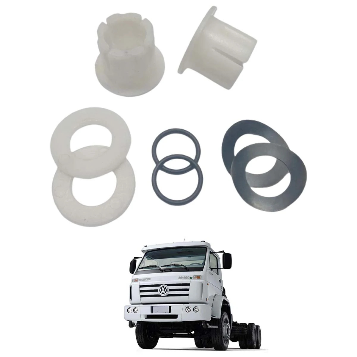 KIT REPARO ALAVANCA CAMBIO BUCHAS ARRUELAS ORING VW 5140 8150 MWM DELIVERY 26260