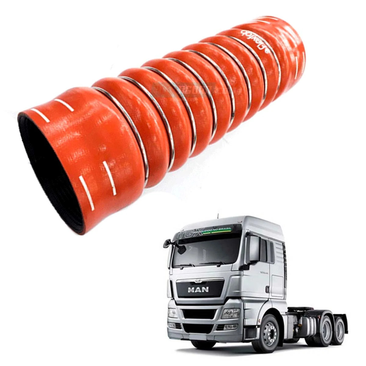 MANGUEIRA SILICONE RADIADOR MAN TGX 28440 29440 33440 29480 (2V5129653.)