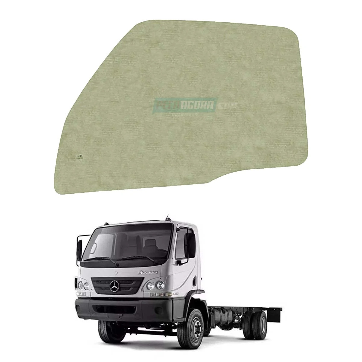 VIDRO PORTA LE VERDE MB ACCELO 715 915 2006 A 2011 <P><EM>MB MERCEDES BENZ ACCEL