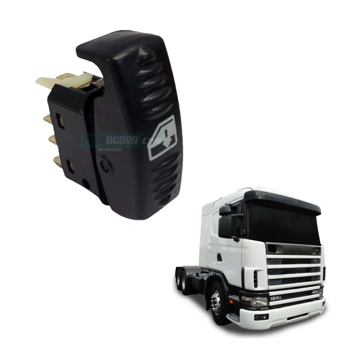 INTERRUPTOR VIDRO PORTA PARA SCANIA SERIE 4 TODOS (1413146_)