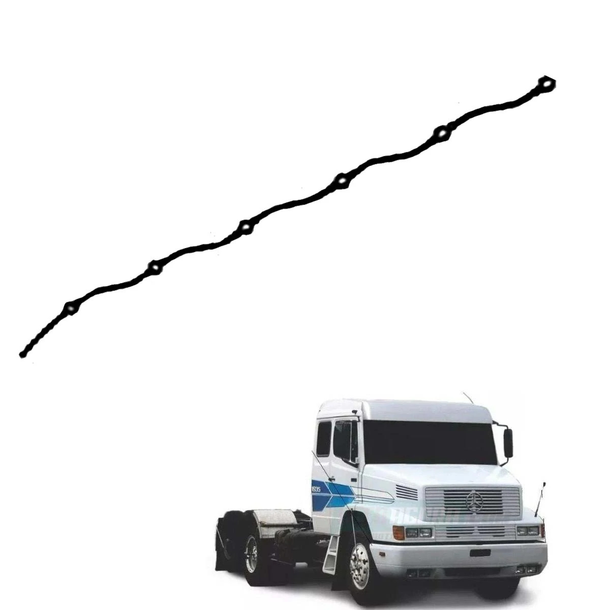 TUBO RETORNO AGUA CABECOTE MOTOR MB 1935 1941 OM447 OM457LA NORMAL (4762000058.)